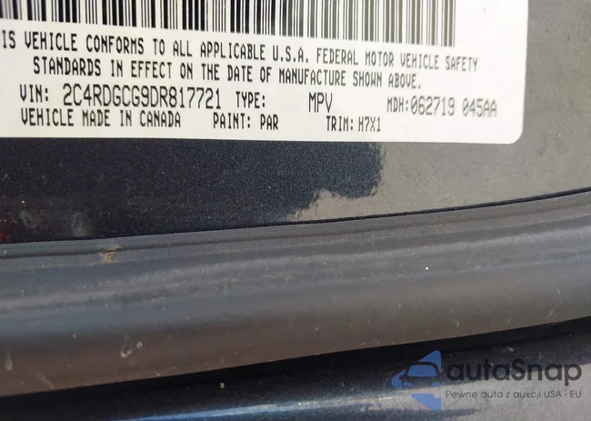 2C4RDGCG9DR817721: 43211384