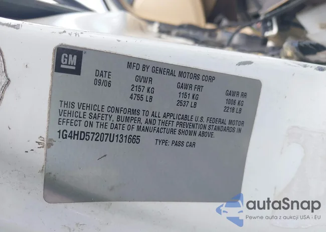 1G4HD57207U131665: 43211457