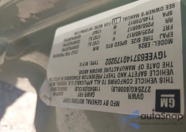 1GYEE637140179202: 43211499