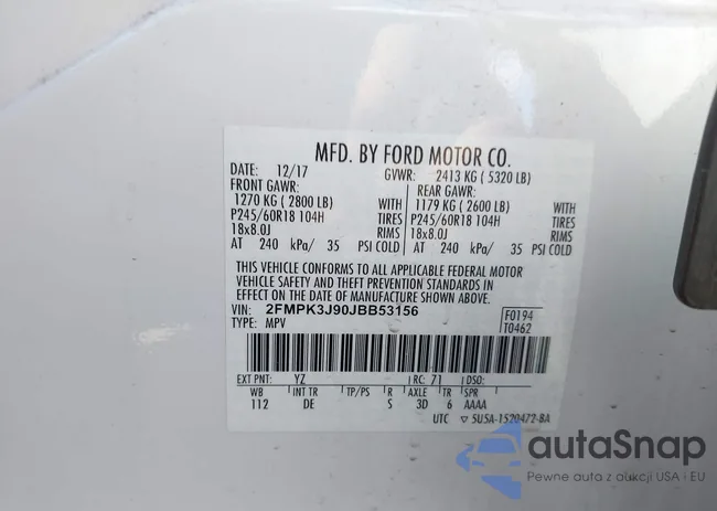 2FMPK3J90JBB53156: 43210827