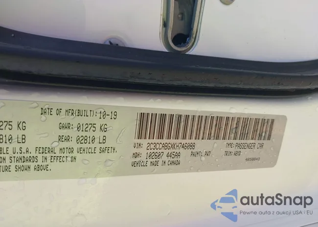 2C3CCABGXKH746088: 43211912