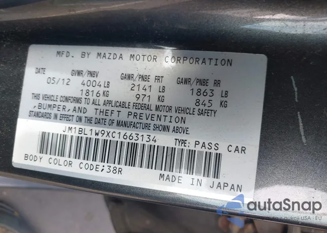 JM1BL1W9XC1663134: 43212003