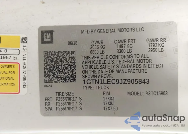 1GTN1LEC9JZ905843: 43212006