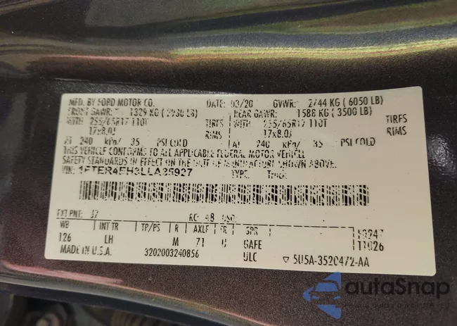 1FTER4EH3LLA35927: 43212061