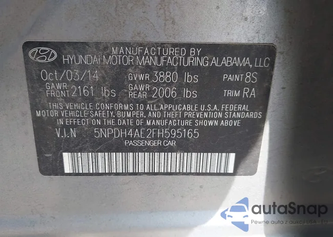 5NPDH4AE2FH595165: 43212108