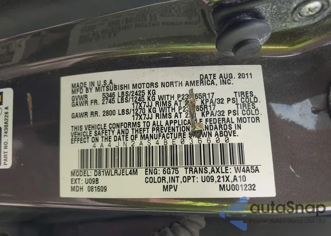 4A4JN2AS4BE036600: 43212208