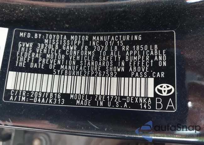 5YFBURHE2FP267592: 43212441