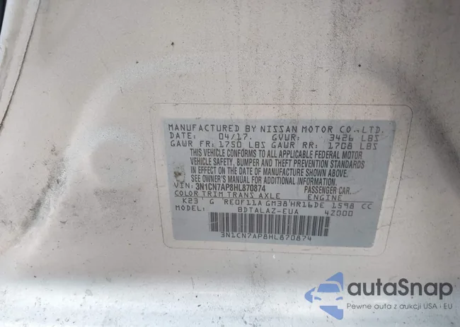 3N1CN7AP8HL870874: 43212451