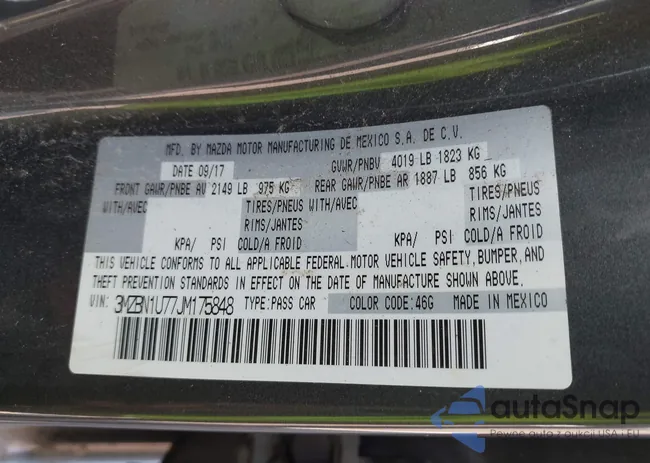 3MZBN1U77JM175848: 43212463