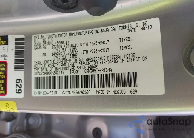 3TMCZ5ANXKM282447: 43212468