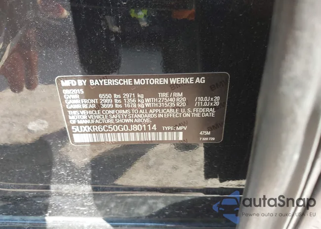 5UXKR6C50G0J80114: 43212498