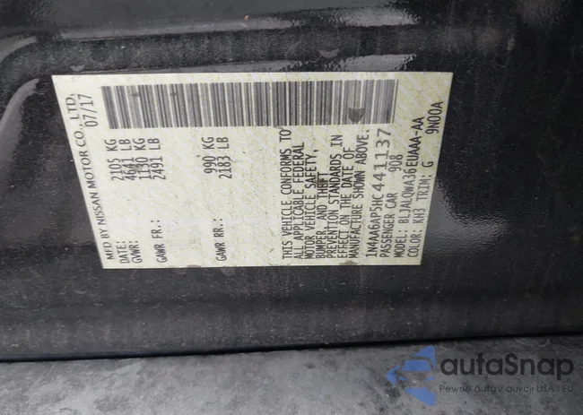 1N4AA6AP5HC441137: 43211791