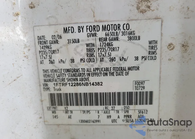 1FTRF12286NB14382: 43211794