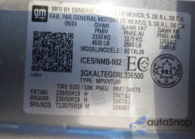 3GKALTEG0RL336500: 43211900