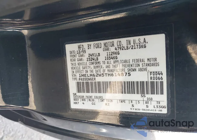 1MELM62W5TH614875: 43212909