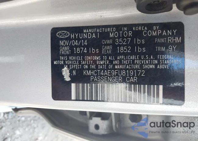 KMHCT4AE9FU819172: 43212940