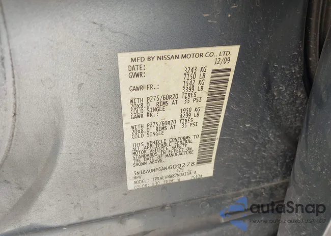 5N1BA0NF5AN609278: 43213217