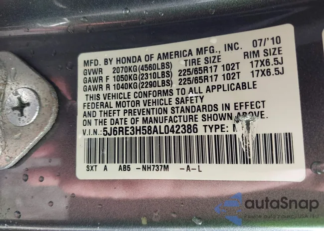 5J6RE3H58AL042386: 43213229