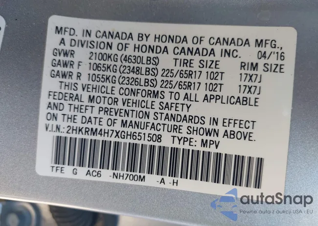 2HKRM4H7XGH651508: 43213279