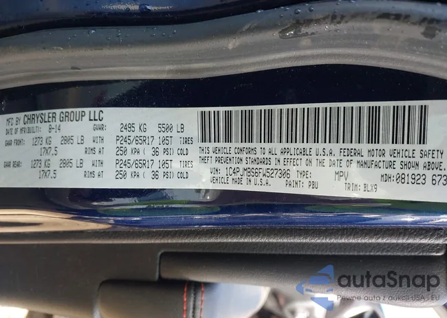 1C4PJMBS6FW527306: 43212553