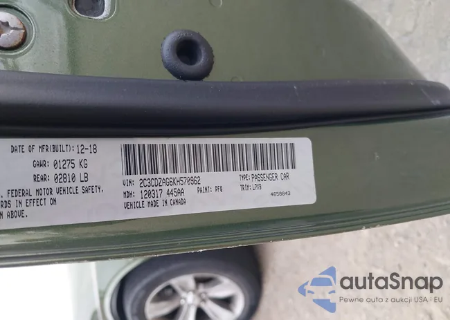 2C3CDZAG6KH570962: 43212713