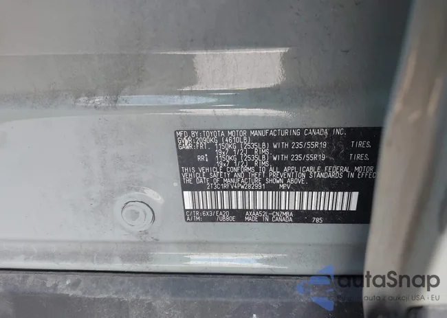 2T3C1RFV4PW282991: 43212724