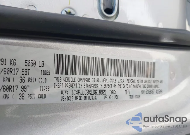 1C4PJLCBXLD618921: 43212754