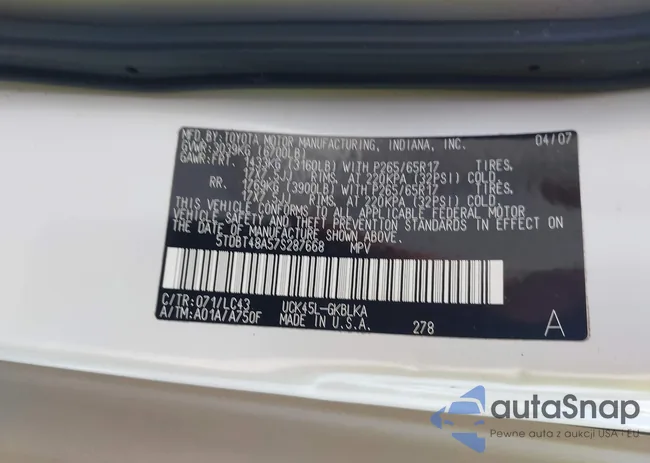 5TDBT48A57S287668: 43213926