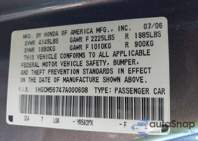 1HGCM56747A000608: 43214019