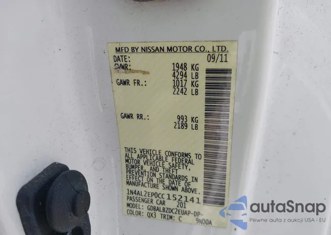 1N4AL2EP0CC152141: 43214051