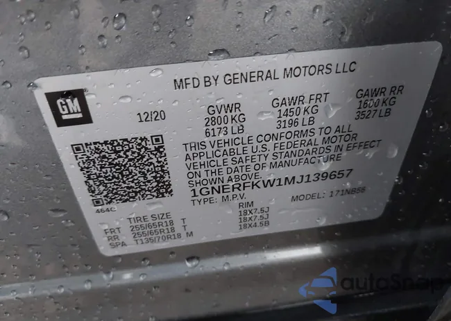 1GNERFKW1MJ139657: 43214055