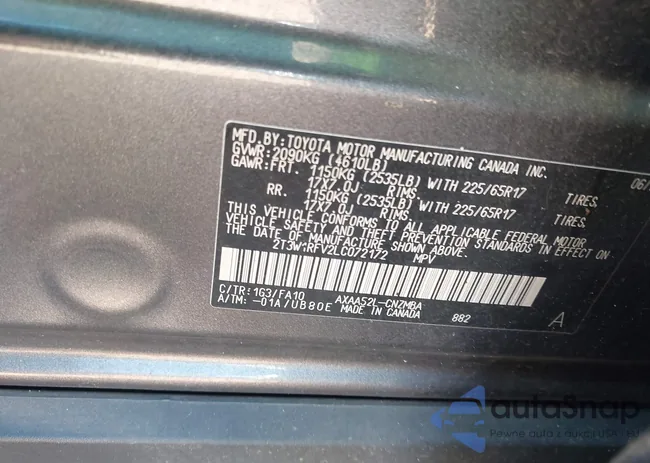 2T3W1RFV2LC072172: 43214066