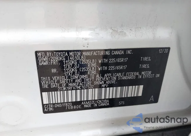 2T3K1RFV7MC107532: 43214153