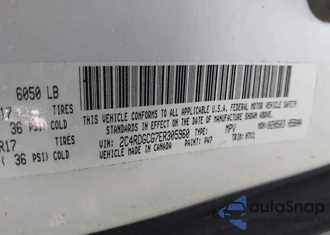 2C4RDGCG7ER305960: 43214204