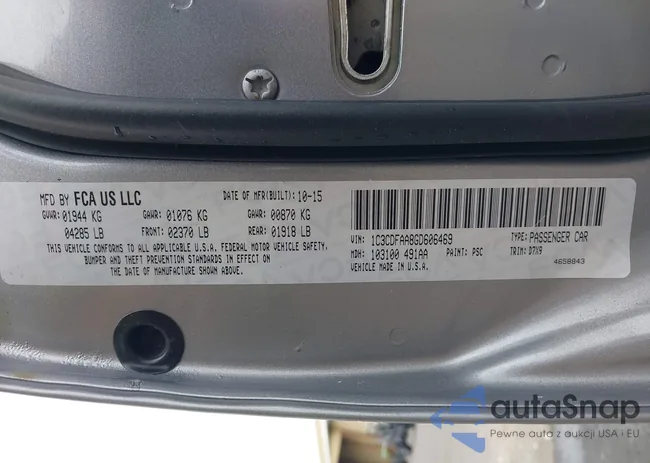 1C3CDFAA8GD606469: 43214294