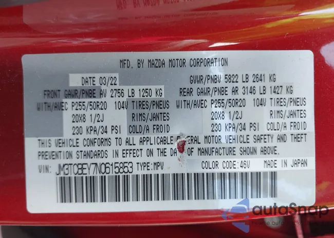 JM3TCBEY7N0615853: 43214422