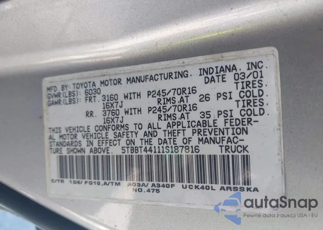 5TBBT44111S187816: 43214490