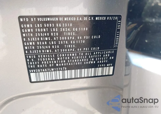 3VV2B7AX7LM127578: 43213632