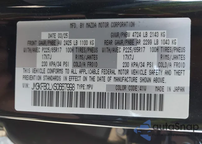 JM3KFBCLXS0667998: 43214964