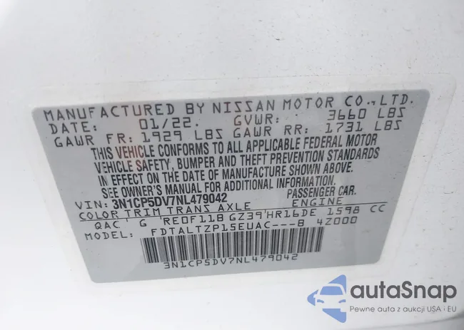 3N1CP5DV7NL479042: 43215173