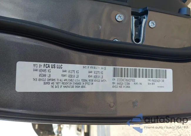 2C3CDXCT0GH237632: 43214605