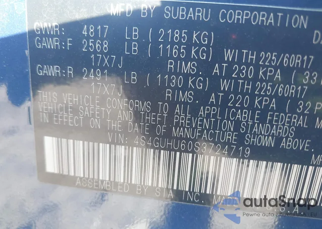 4S4GUHU60S3724719: 43214607