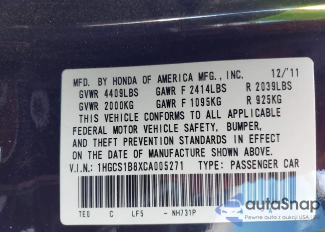 1HGCS1B8XCA005271: 43214694