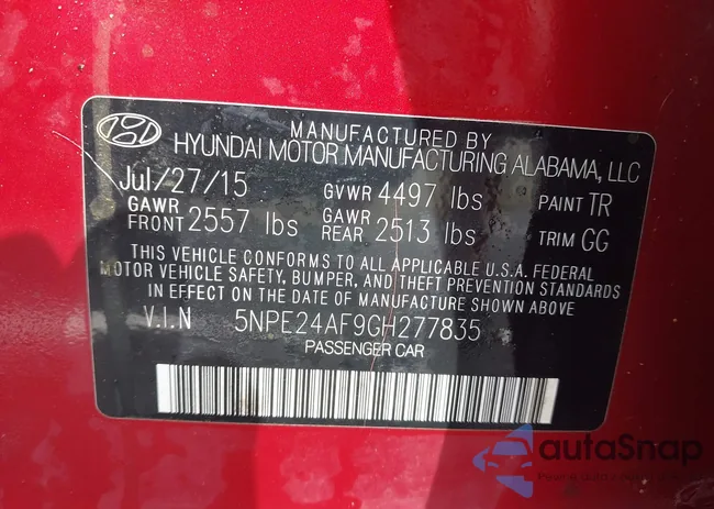 5NPE24AF9GH277835: 43214903