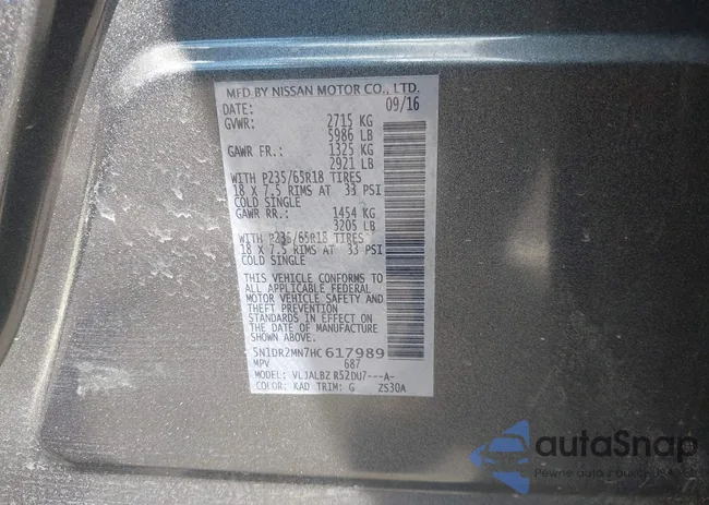 5N1DR2MN7HC617989: 43216057