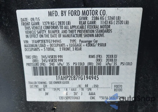 1FAHP2E87FG194945: 43216071