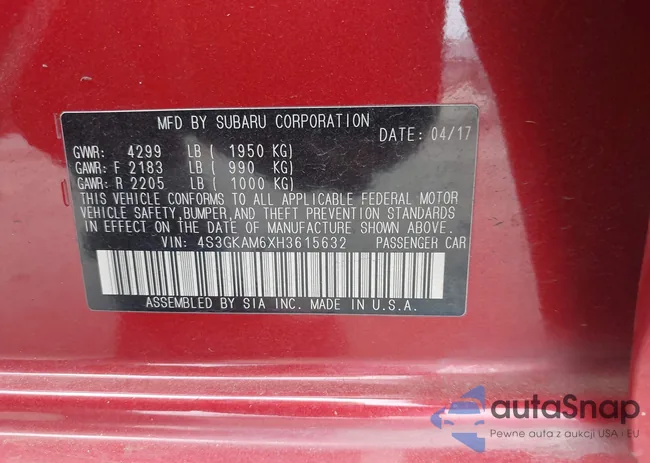 4S3GKAM6XH3615632: 43216247