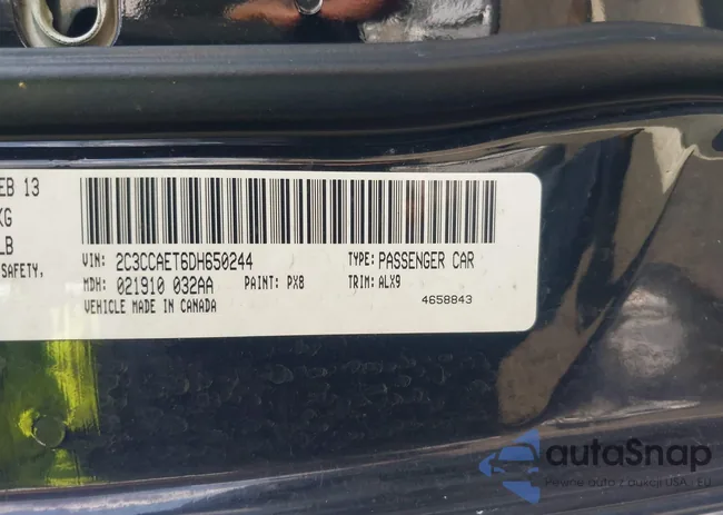 2C3CCAET6DH650244: 43216428