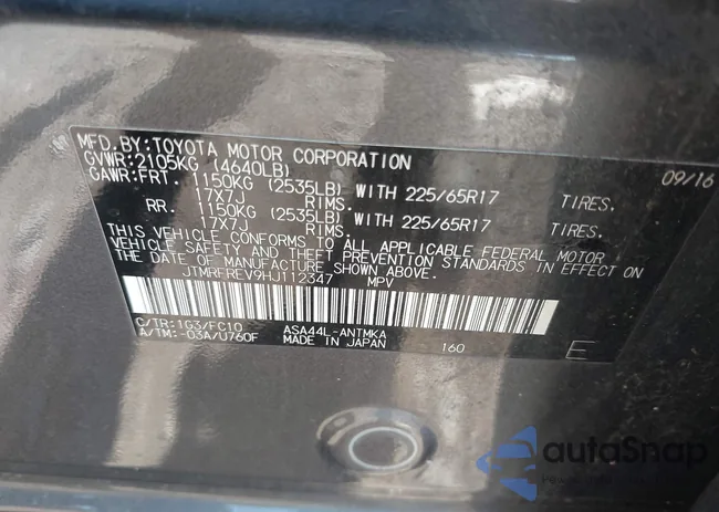 JTMRFREV9HJ112347: 43215581