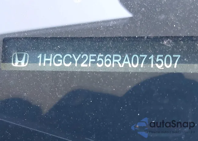 1HGCY2F56RA071507: 43215674